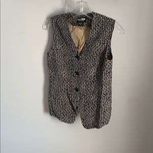 Patrick Ladies Navy & Cream Top